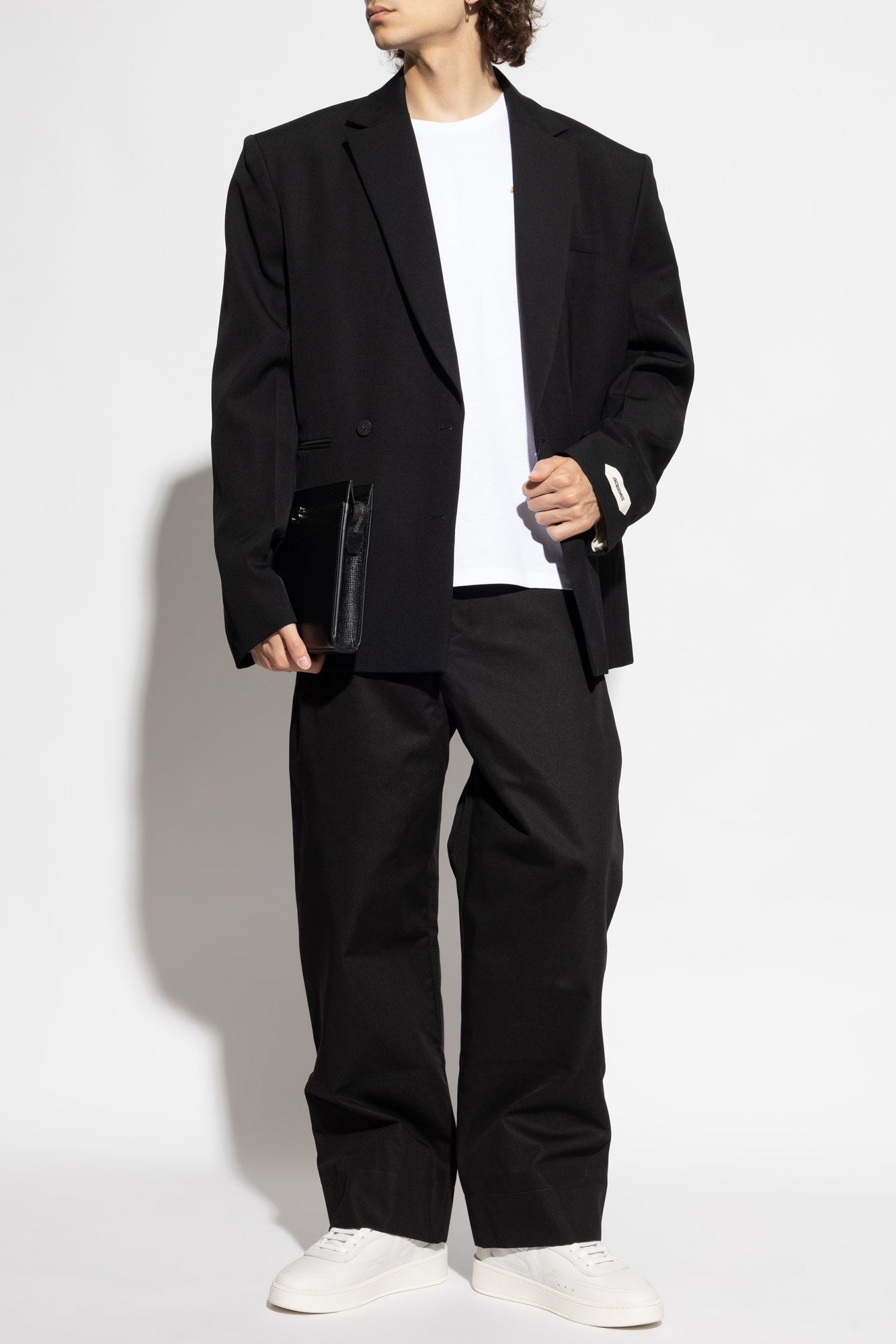 Tシャツ・カットソー BALLY Embroidered stretch wool blend shirt Bally T-shirt with logo | Men's Clothing | Vitkac
